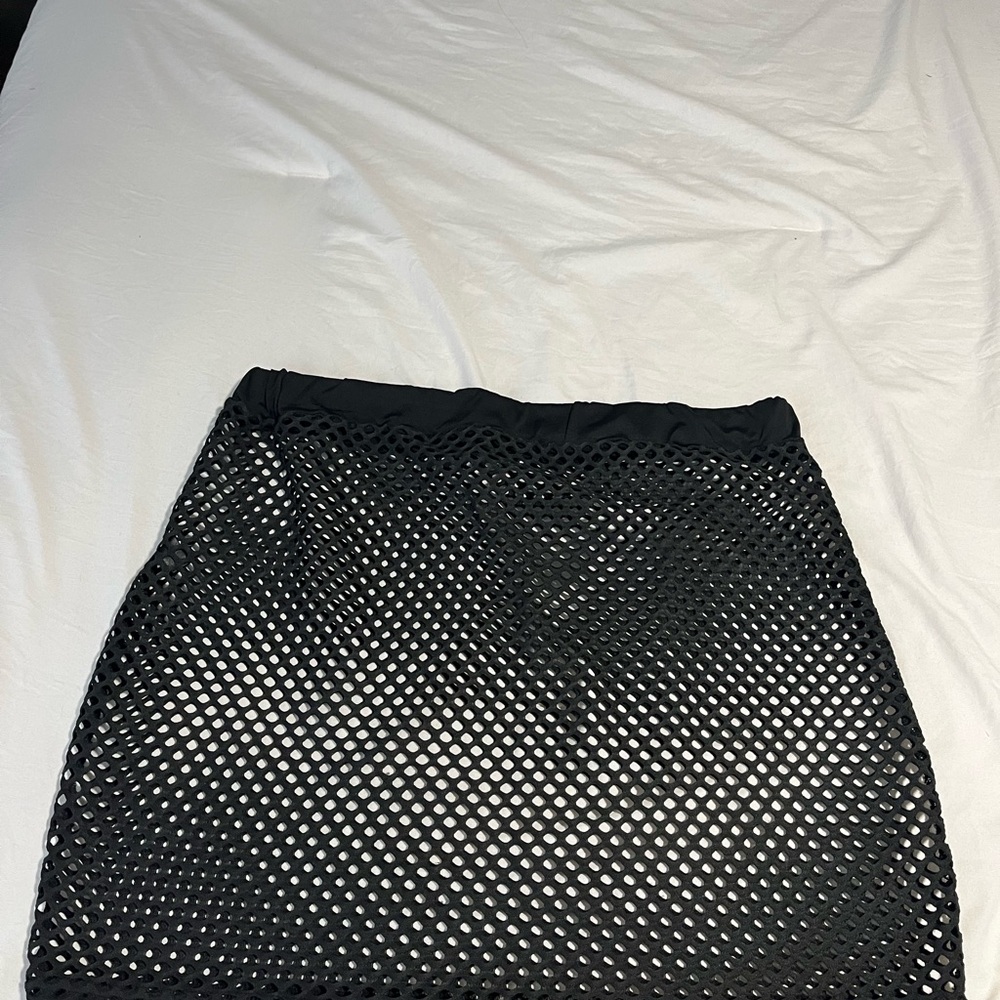 Black Mesh Women's Skirt
